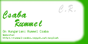 csaba rummel business card